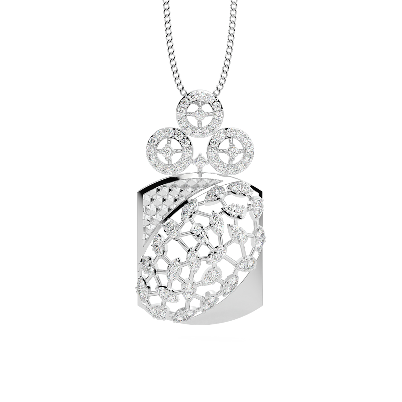 Triumph Round Diamond Office Wear Pendant